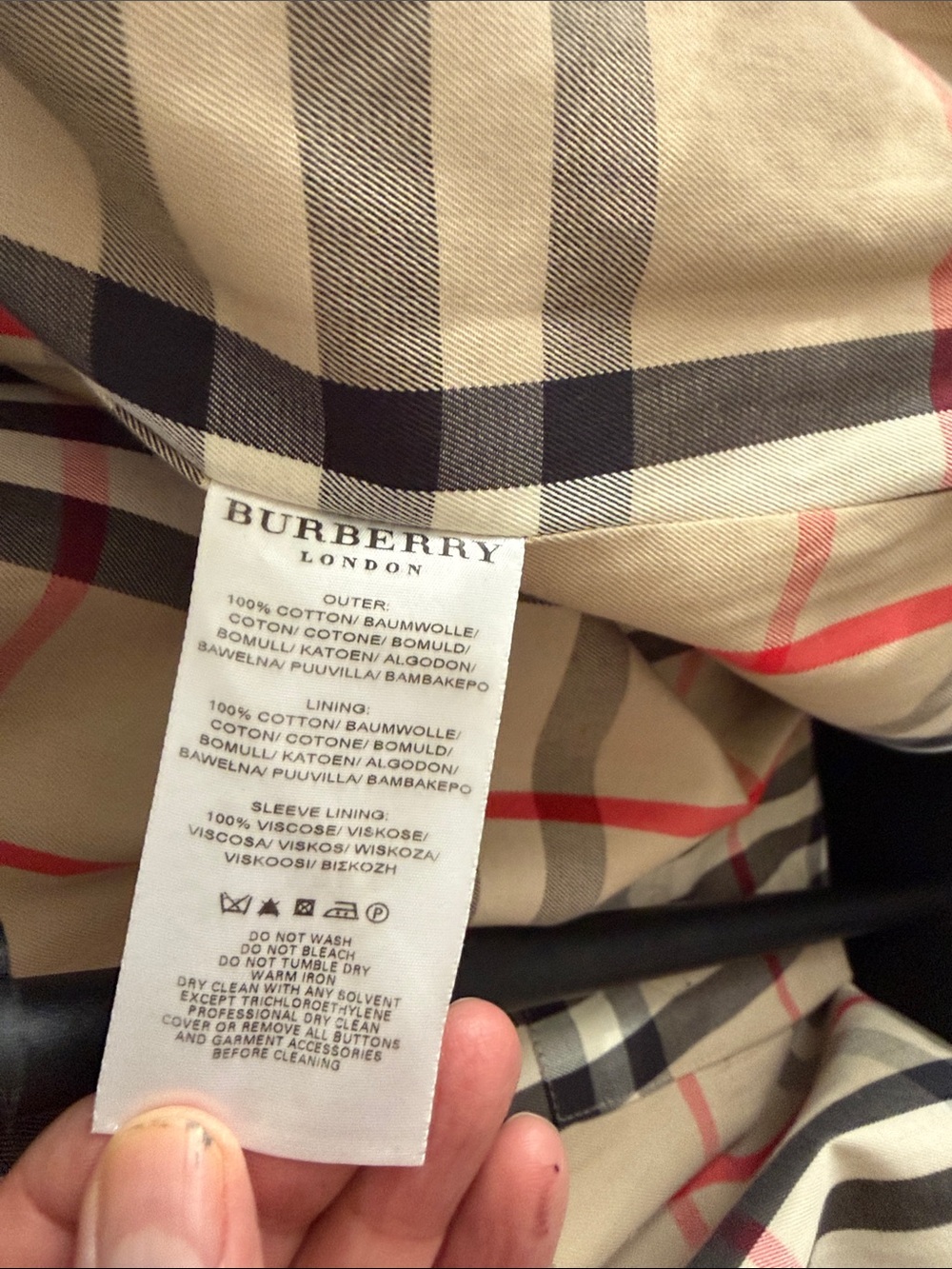 Burberry Men’s Black Double-Breasted Mid-length Kensington Trench Coat - Picture 5 of 10